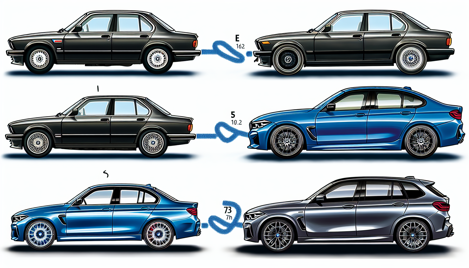 Comparison of BMW E Series to F and G Series